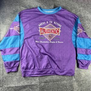 Vintage 90s Y2K Purple & Teal Authentic Sweatshirt Size XL‎